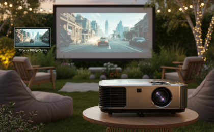 720p vs 1080p portable projector outdoor